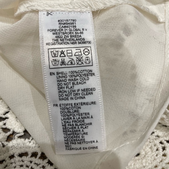 Crocheted knit cream colored top - Picture 6 of 7